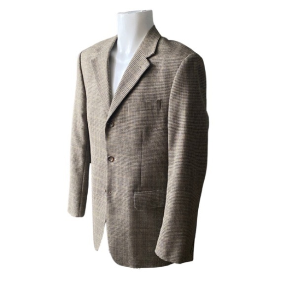 Vintage Wool Touch Men’s Wool Blend Houndstooth Blazer, Size 40R - Picture 8 of 11
